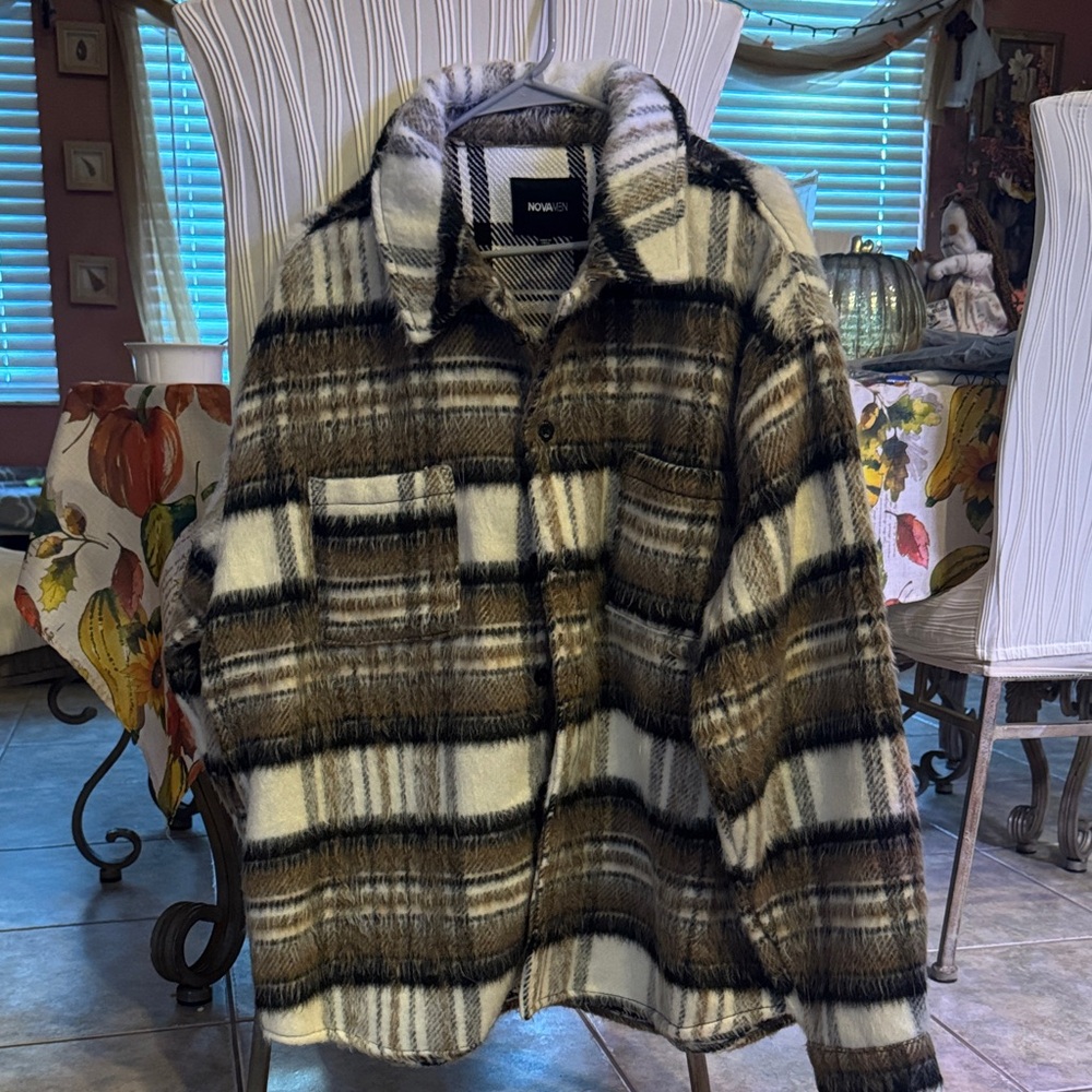 Noah Plaid Button-Up Jacket